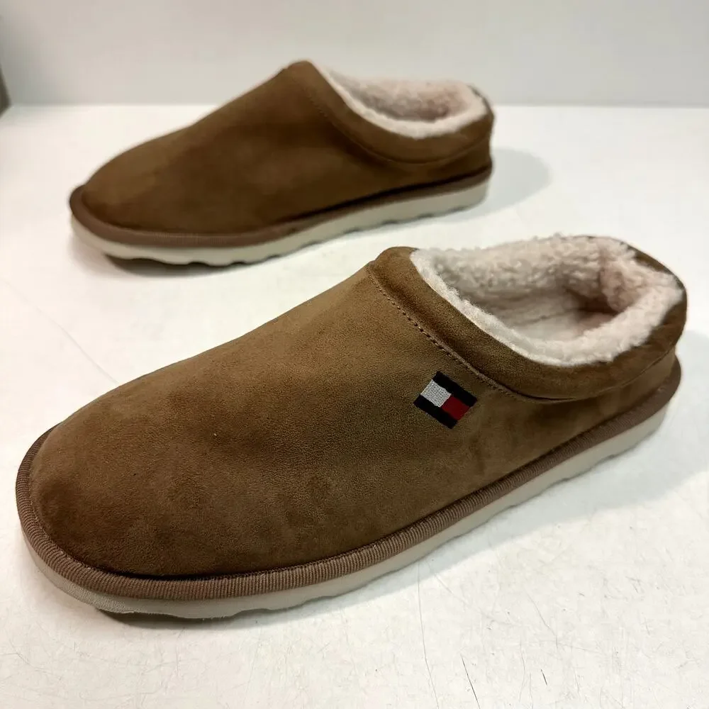WORN ONCE Tommy Hilfiger Men's Welly Slipper Faux Suede Shearling Lined 9